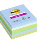 Post-It Super Sticky Pack de 6 Blocs de 90 Notas Adhesivas Reposicionables - Forma Cuadrada - 101x101mm - Colores Surtidos