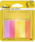 Post-It Pack de 5 Blocs de 50 Marcadores Reposicionables - Forma Rectangular - Colores Surtidos