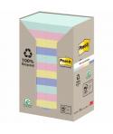 Post-It Pack de 24 Blocs de 100 Notas Adhesivas Recicladas - Forma Rectangular - 51x51mm - Colores Surtidos