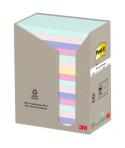 Post-It Pack de 16 Blocs de 100 Notas Adhesivas Recicladas - Forma Rectangular - 127x76mm - Colores Surtidos