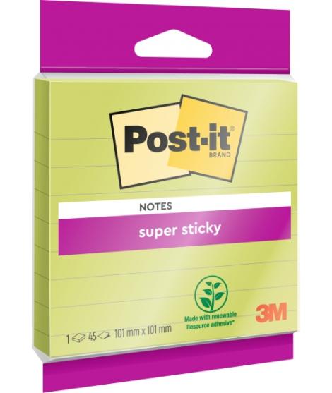 Post-It Super Sticky Bloc de 45 Notas Adhesivas Reposicionables - Forma Cuadrada - 101x101mm - Color Verde