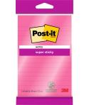 Post-It Super Sticky Bloc de 45 Notas Adhesivas Reposicionables - Forma Rectangular - 101x152mm - Color Rosa