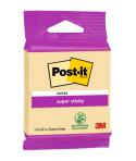 Post-It Super Sticky Bloc de 45 Notas Adhesivas Reposicionables - Forma Cuadrada - 76x76mm - Color Amarillo Claro