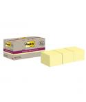 Post-It Super Sticky Pack de 18 Blocs de 70 Notas Adhesivas Recicladas - Forma Cuadrada - 76x76mm - Color Amarillo Claro