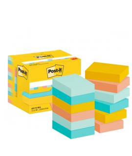 Post-It Pack de 12 Blocs de 100 Notas Adhesivas Reposicionables - Forma Rectangular - 38x51mm - Colores Surtidos