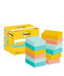 Post-It Pack de 12 Blocs de 100 Notas Adhesivas Reposicionables - Forma Rectangular - 38x51mm - Colores Surtidos