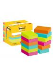 Post-It Pack de 12 Blocs de 100 Notas Adhesivas Reposicionables - Forma Rectangular - 38x51mm - Colores Surtidos