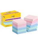 Post-It Super Sticky Pack de 12 Blocs de 90 Notas Adhesivas Reposicionables - Forma Cuadrada - 47.6x47.6mm - Colores Surtidos