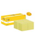 Post-It Pack de 24 Blocs de 100 Notas Adhesivas Reposicionables - Forma Cuadrada - 76x76mm - Color Amarillo Claro