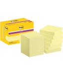 Post-It Super Sticky Pack de 12 Blocs de 90 Pack de 12 Blocs de 90 Notas Adhesivas Reposicionables - 47.6x47.6mm - Color Amarill