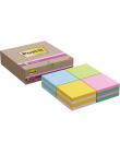 Post-It Super Sticky Pack de 16 Blocs de 90 Notas Adhesivas Reposicionables - Forma Cuadrada - 76x76mm - en Zig-Zag - Colores Su