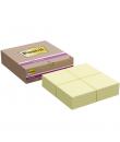 Post-It Super Sticky Pack de 16 Blocs de 90 Notas Adhesivas Reposicionables - 76x76mm - Color Amarillo Claro