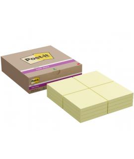 Post-It Super Sticky Pack de 16 Blocs de 90 Notas Adhesivas Reposicionables - 76x76mm - Color Amarillo Claro
