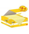 Post-It Pack de 24 Blocs de 100 - Forma Rectangular - 38x51mm - Color Amarillo Claro