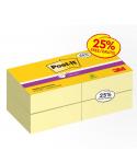 Post-It Super Sticky Pack de 4 Cubos de 270 Notas Adhesivas Reposicionables - Forma Cuadrada - Color Amarillo Claro