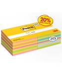 Post-It Pack de 2 Cubos de 450 Notas Adhesivas Reposicionables - Forma Cuadrada - Colores Surtidos