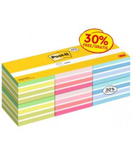 Post-It Pack de 6 Cubos de 450 Notas Adhesivas Reposicionables - Forma Cuadrada - Colores Surtidos