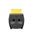 Post-It Super Sticky Dispensador con 2 Blocs de 45 Z-Notas - Forma de Buho - Forma - Color Negro