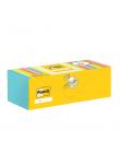 Post-It Pack de 24 Blocs de 100 Notas Adhesivas Reposicionables - 76x76mm - 100% PEFC - Colores Surtidos