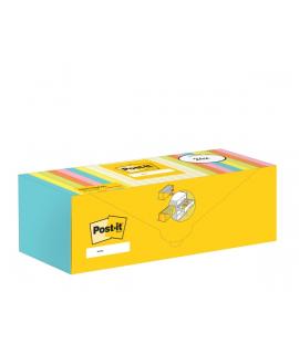 Post-It Pack de 24 Blocs de 100 Notas Adhesivas Reposicionables - 76x76mm - 100% PEFC - Colores Surtidos