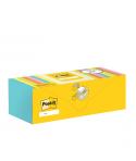 Post-It Pack de 24 Blocs de 100 Notas Adhesivas Reposicionables - 76x76mm - 100% PEFC - Colores Surtidos