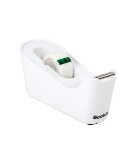 Scotch Dispensador de Cinta Adhesiva - para Cintas de hasta 19mm x 33m - Incluye Cinta Adhesiva - Color Blanco