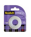 Scotch Giftwrap Cinta Adhesiva Satinada - Recambio - 19mm x 25m - Especial para Envolver Regalos - Color Blanco