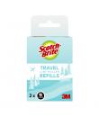 Scotch-Brite Recambios del Pack de 2 Rodillos Quitapelusas de Viaje - 30 Hojas por Rodillo - Color Negro