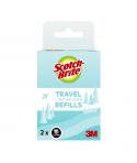 Scotch-Brite Recambios del Pack de 2 Rodillos Quitapelusas de Viaje - 30 Hojas por Rodillo - Color Negro