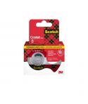 Scotch Crystal Pack de 3 Cintas Adhesivas - 19mm x 7.5m - Incluye Dispensador - Color Transparente