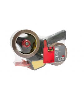 Scotch Dispensador de Precinto - Bajo Nivel de Ruido - Mango de Pistola - Incluye 2 Rollos de 50mm x 66m - Color Marron