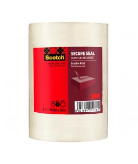 Scotch Pack de 3 Precintos de Embalaje - 50mm x 66m - Sellado Seguro - Color Transparente