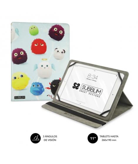 Subblim Funda Tablet Universal Trendy 9.6" a 11" - Posicion Stand con 2 Angulos de Vision - Soporte Antideslizante - Colores Var