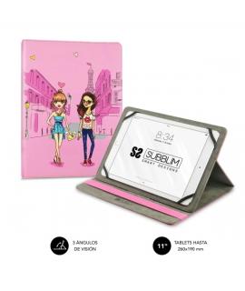 Subblim Funda Tablet Universal Trendy 9.6" a 11" - Posicion Stand con 2 Angulos de Vision - Soporte Antideslizante - Colores Var