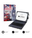 Subblim Keytab Pro USB - Teclado con Funda Universal para Tablets - Comodidad y Flexibilidad al Escribir - Angulo Ideal para Esc