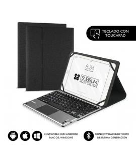 Subblim Teclado Bluetooth extraíble - Funda universal 9-10.1" - Diseño ultradelgado - Soporte ajustable - Touchpad - Sistema mag