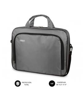 Subblim Estuche Oxford Portátil 13.3" a 14" - Protección reforzada - Correas Ajustables - Bolsillo Exterior - Color Gris