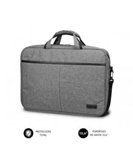 Subblim Maletin Elite Portatil de 15.6" - Fabricado en Poliester Oxford - Doble Cremallera - Color Gris