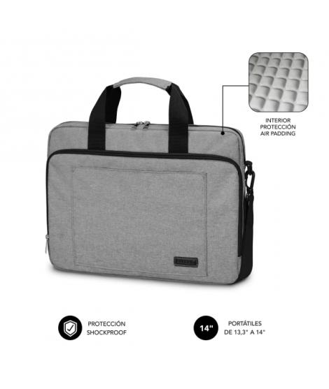 Subblim Maletin para Portatiles de hasta 14" Pulgadas - Proteccion Air Padding - Resistente Poliester Oxford - Repelente de Liqu