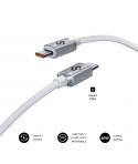 Subblim Cable Optimus USB-C - 60W - Nylon Trenzado - 480Mbps - 2 Metros - Color Blanco
