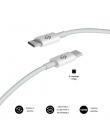 Subblim Cable Plus USB-C - 100W - Nylon Trenzado - 480Mbps - Chip E-Marker - 2 Metros - Color Blanco