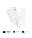Subblim Cargador de Pared GaN 100W - 3 Puertos (2xUSB-C + 1xUSB-A) - Carga ultra rápida - Color Blanco
