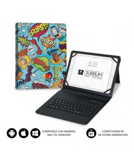 Subblim Keytab Pro Bluetooth Funda universal 9-10.1" - Diseño ultradelgado - Soporte ajustable - Sistema magnético - Resistente 