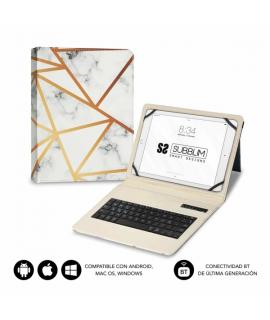 Subblim Keytab Pro Bluetooth Funda universal 9-10.1" - Diseño ultradelgado - Soporte ajustable - Sistema magnético - Resistente 