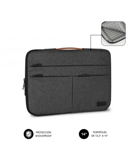 Subblim Funda Air Padding 360 Portátil de 13.3" a 14" - Protección 360º con Air Padding - Múltiples bolsillos - Resistente y dur