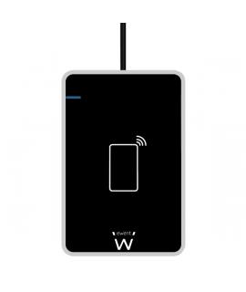 Ewent Lectores de Tarjetas Inteligentes DNIe y NFC - Cable de 0.6m - Sin Contacto - Color Negro