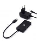 Ewent Hub USB 4 en 1 - Alimentacion Externa - USB 3.2 Gen1 - Cable de 52.5cm - Color Negro