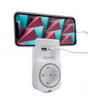 Ewent Cargador USB de Corriente Alterna - 2 Puertos USB-A - 2.4A (12W) - Sin Perdida de Toma de Corriente Schuko - Soporte para 