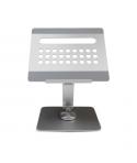 Ewent Soporte de Sobremesa para Portatil - Aluminio - Multipuerto 7 en 1 - Rotacion 360 - Ajustable - Base Antideslizante - Pleg