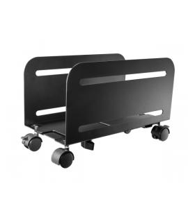 Ewent Soporte Movil para Ordenador - Ajustable - Peso Maximo 10kg - Ruedas Bloqueables - Color Negro